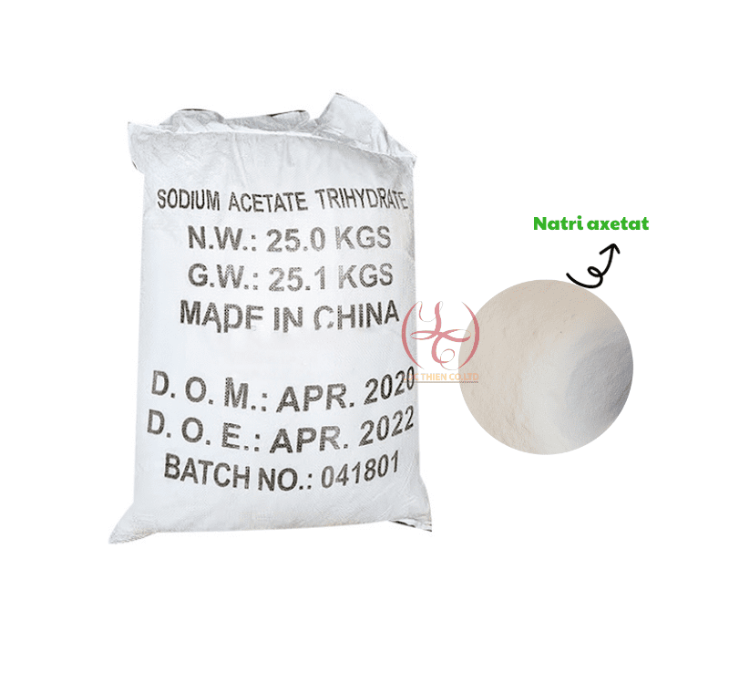 Natri axetat | CH3COONa.3H2O | Trung Quốc | 25Kg/Bao