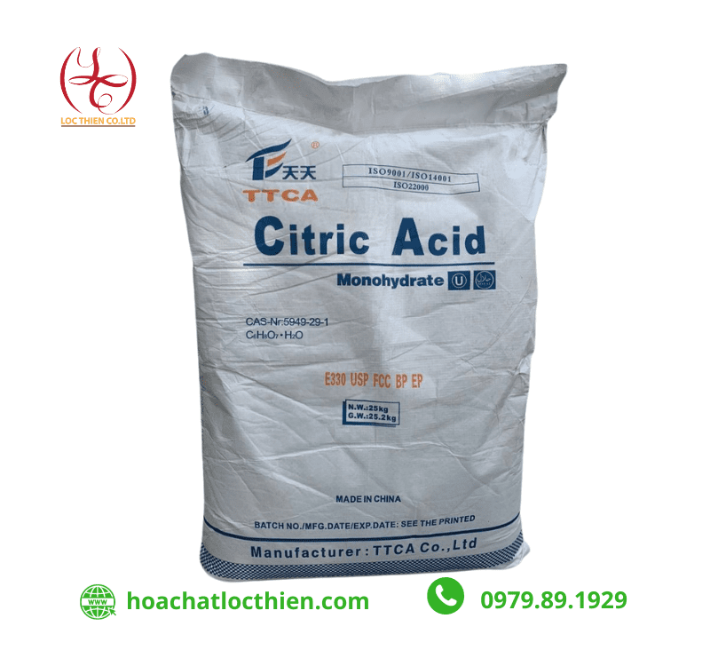 ACID CITRIC - C6H8O7 | 25Kg/Bao| TRUNG QUỐC