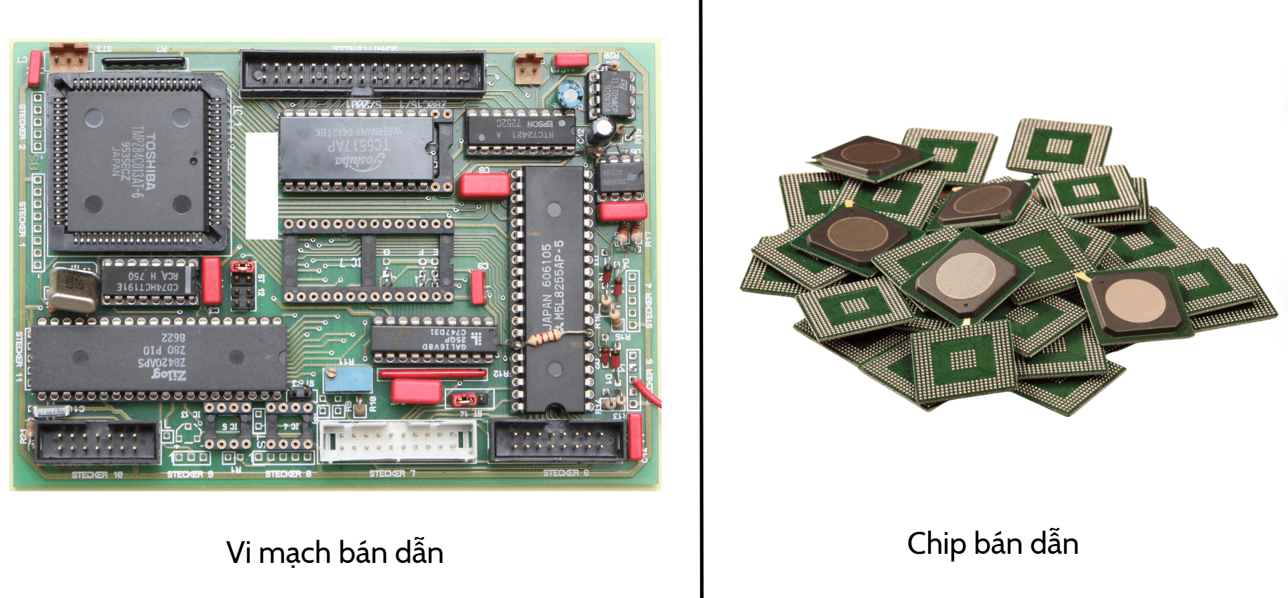 So sánh vi mạch và chip bán dẫn